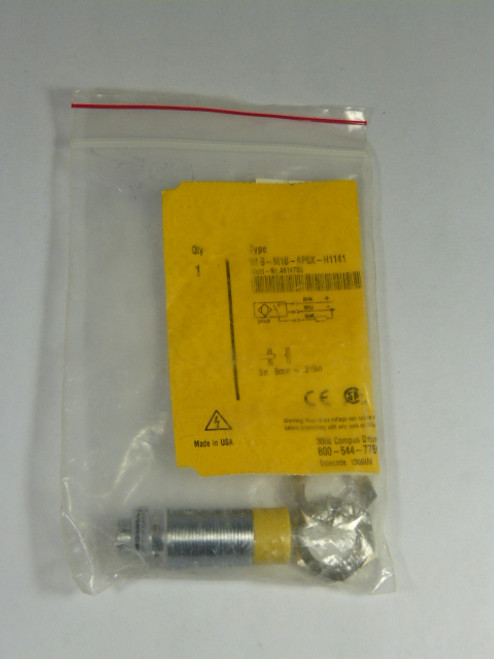 Turck NI8-M18-AP6X-H1141 Proximity Sensor 10-30VDC 200mA 8mm Range ! NWB !