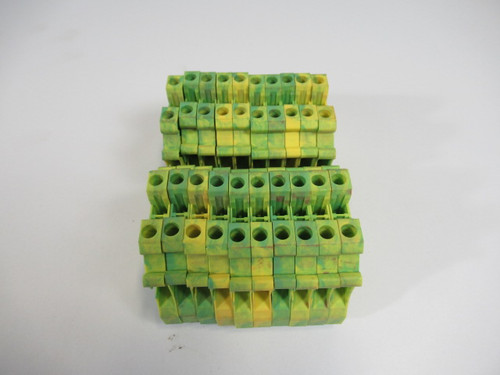 Phoenix Contact UT-4-PE Terminal Block Lot of 20 GREEN/YELLOW USED