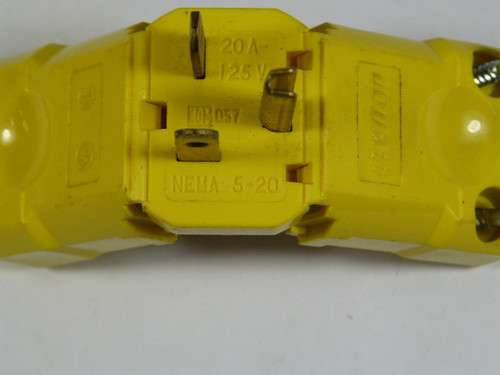 Leviton 5-20P Yellow Industrial Plug Nema 5-20 20A 125V USED