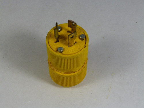 General Electric L6 Twist Lock Male Plug 15A 250V USED