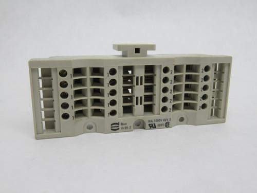 Harting 09420200121 Han Vv 20-2 Multiplier 16A 1000V 8kV 600V USED