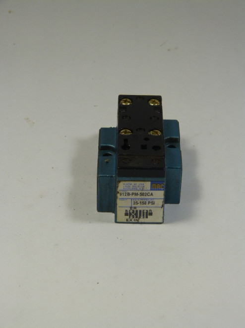 Mac 912B-PM-502CA Solenoid Valve Locking 1/2" NPS USED