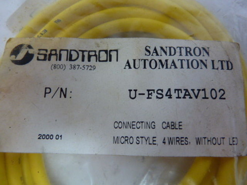 HTM/Sandtron U-FS4TAV102 Cable Connector Micro Style 4 Wires ! NWB !