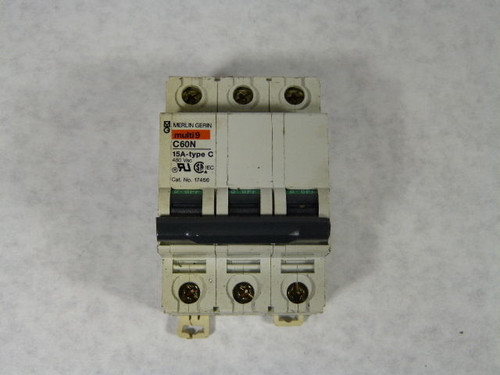 Merlin Gerin 17466 MG17466 Supplementary Protector 15A 3-Pole 480Y/277V USED