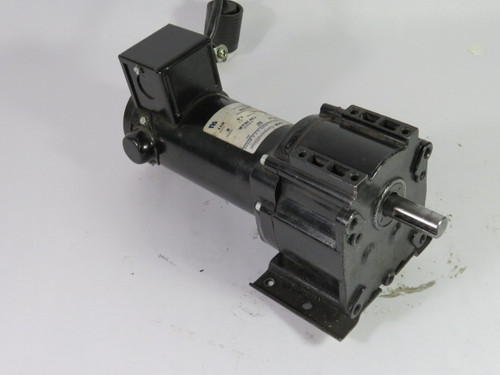 RAE 3130296 Gearmotor 1/8HP 54RPM 90VDC TENV 1.5A 130in-lb 34.0:1 Ratio USED