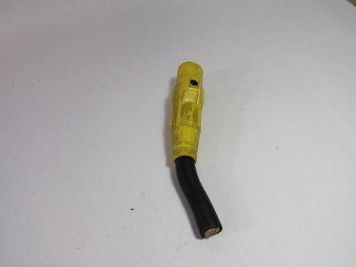 Leviton 16D23-UY Yellow Industrial 1-Pole Male Plug 600V 400A USED