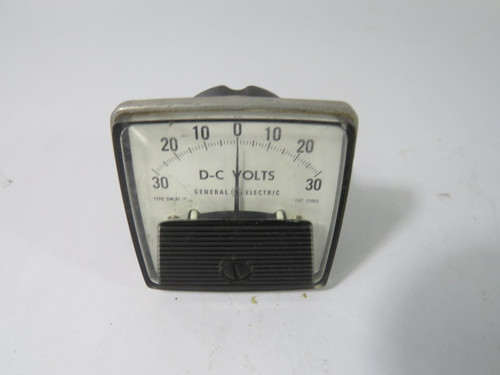 General Electric 50-152119FAZZ2 30-0-30 DC Volts Panel Meter USED