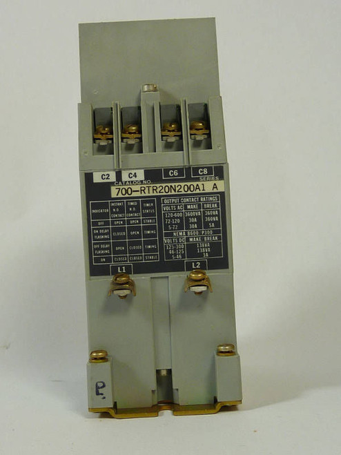 Allen-Bradley Solid State Timer 700-RTR20N200A1 USED