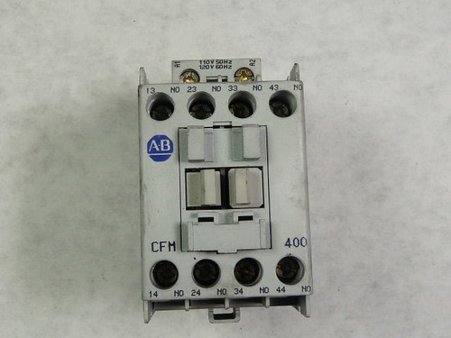 Allen-Bradley 700-CFM400D MCS-CF Control Relay 4NO 110V 50Hz / 120V 60Hz USED