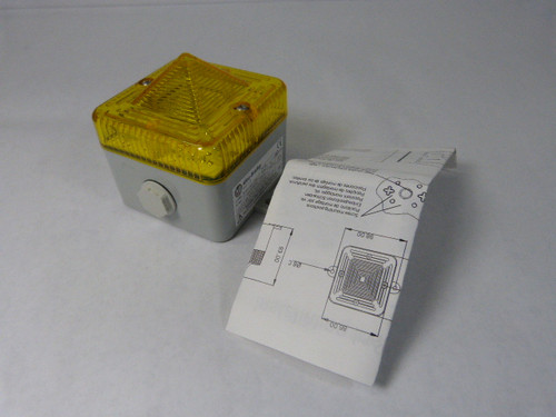 Allen-Bradley 855B-GMS10R8 Mini Square Beacon Yellow 120V 5Joule ! NEW !