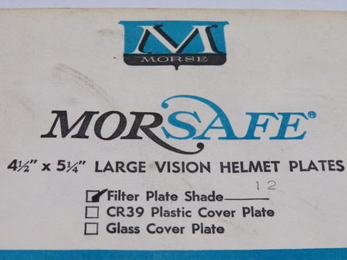 MorSafe 4-1/2X5-1/4 Large Vision Helmet Plate #12 ! NEW !