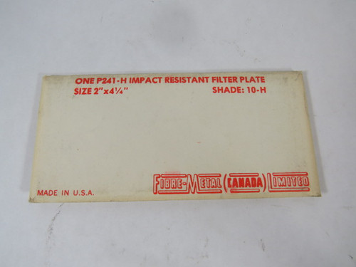 Fibre-Metal P241-H Impact Resistant Filter Plate 2"x4.25" Shade #10-H ! NEW !