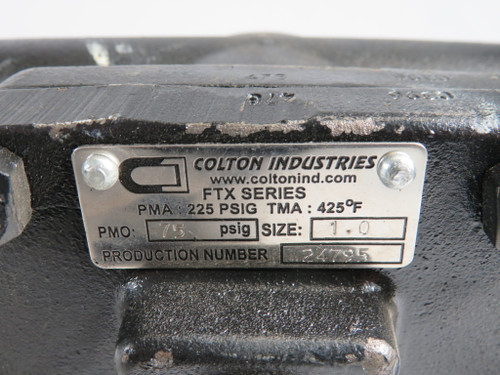 Colton Industries FTX-075 Steam Trap 1" USED