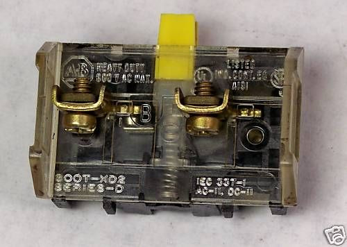 Allen-Bradley 800T-XD2 Contact Block 1NC Shallow Series D USED