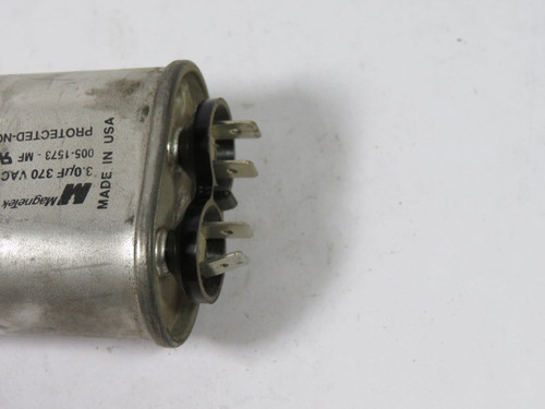 MagneTek 005-1573-MF 3.0 UF 370 VAC 60P44-7 Capacitor USED