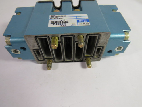 Mac MV-A2B-B221 5/2 Double Operator Pneumatic Valve Manifold 150PSI USED