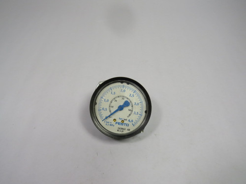 Festo FMAP-63-4-1/4-EN Flanged Precision Pressure Gauge 0-4BAR 0-60PSI USED