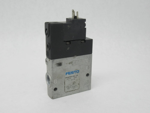 Festo 163141 CPE18-M1H-3GL-1/4 Solenoid Valve 24VDC 1/4" Port USED