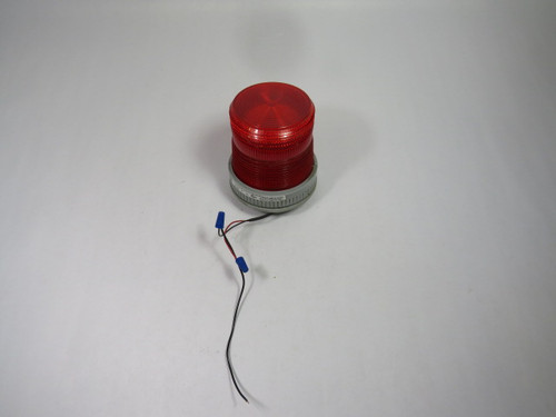 Edwards 105SINHR-G1 Steady-On Halogen Red Beacon Light .80A 24VDC USED