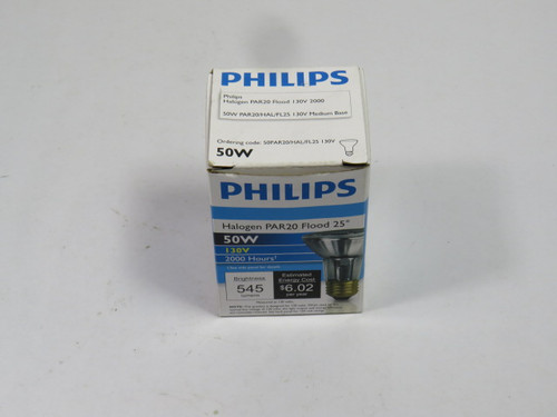 Philips 50W/PAR20/HAL/FL25-130V Halogen Reflector Lamp 50W 130V ! NEW !