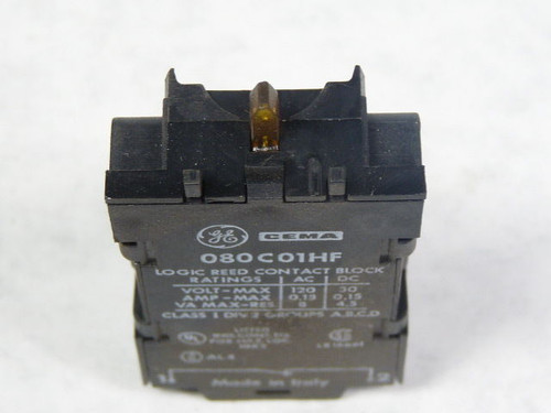 General Electric 080C01HF Logic Reed Contact Block USED