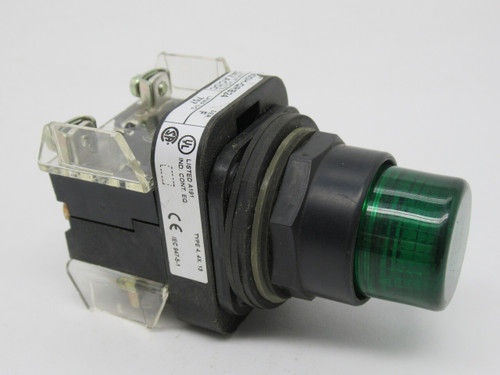 Allen-Bradley 800H-QRB24G Series F Push Button 24V Green Extended 1NO 1NC USED