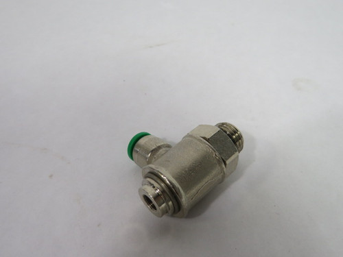 Numatics IN135C-104-020 Male Flow Control Valve 1/4" Tube 1/8" Port USED