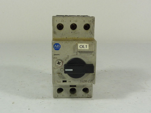 Allen-Bradley 140M-C2E-C20 Ser. A Motor Protector 14.5-20A 575V 3 Pole USED