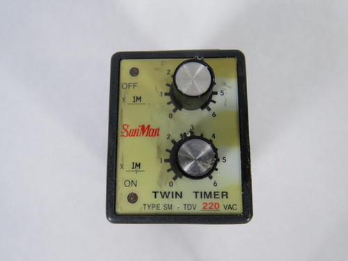 Sunman SM-TDV Twin Timer 0-6min 220VAC 110V USED