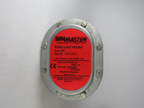 Binmaster GRE Rotary Level Indicator Switch:250VAC 15A Motor:220VAC 4W ! NEW !