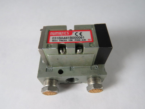 Numatics 031BA441B000061 Solenoid Valve MaxPress:150 PSIG-Air USED