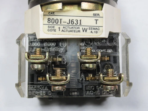 Allen-Bradley 800T-J631A Series T Cylinder Lock Switch 1NO 1NC C/W Key USED