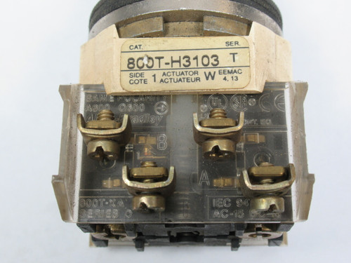 Allen-Bradley 800T-H3103B Series T Cylinder Lock Switch 2NO 2NC No Key USED