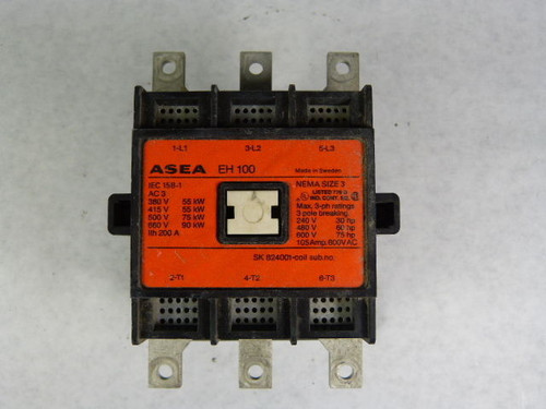 ASEA EH100 Contactor 3 Pole 220/240V 50/60Hz USED