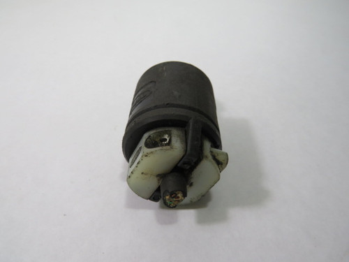 Hubbell 23005GB Male Locking Plug 10A 250VDC 280VAC 20A 125V 3W 2P USED