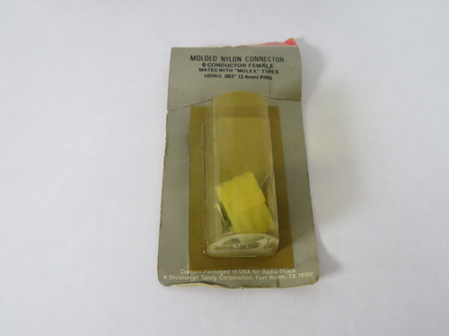 Archer 274-236 Molded Nylon Connector 6-Conductor Female 250V 8A ! NEW !