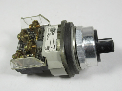 Allen-Bradley 800T-H4A Series T 2-Position Selector Switch 1NO 1NC USED