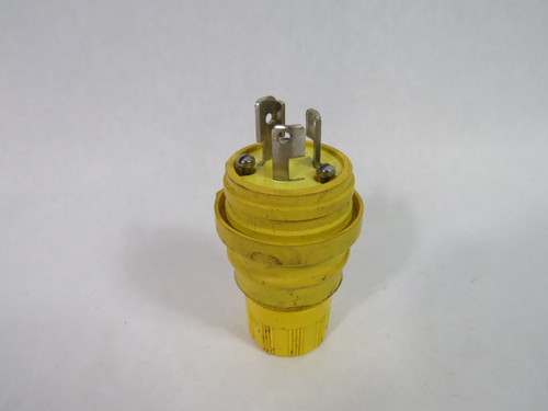 Woodhead 130146-0082 Locking Watertight Plug 15A 125V 3W 2P USED