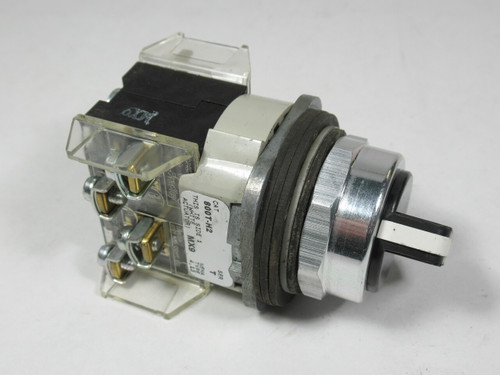Allen-Bradley 800T-H2B Series T 2-Position Selector Switch 2NO 2NC USED