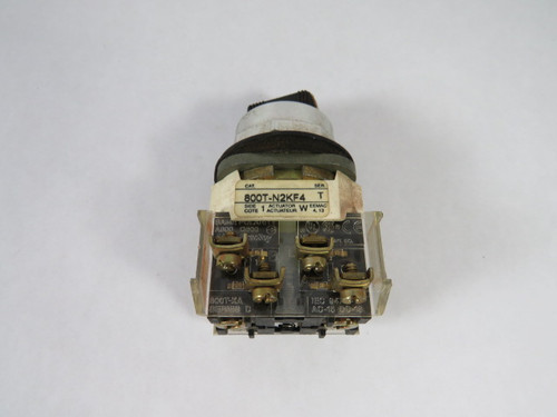 Allen-Bradley 800T-N2KF4B Series T Selector Switch 2NO/2NC 4-Position USED