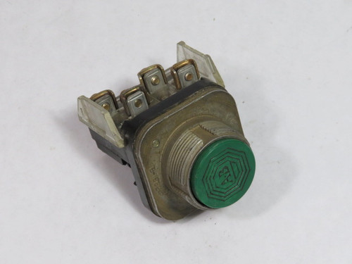 Allen-Bradley 800T-A1A Series B Push Button 1NO 1NC Green Flush Head USED