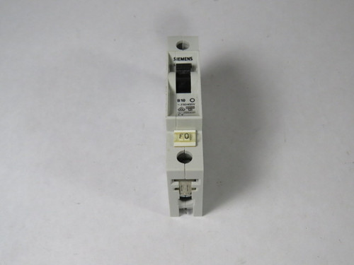 Siemens 5SX21-B10 Circuit Breaker 10A 230/400VAC 1P USED