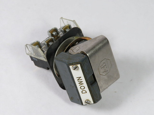 Allen-Bradley 800H-WK44A Ser B Flip Lever Push Button Grey DOWN 1NO 1NC USED