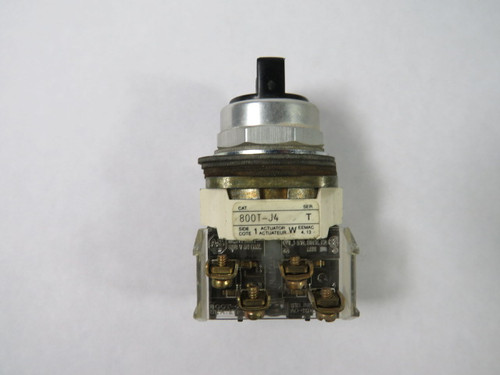 Allen-Bradley 800T-J4A Series T Selector Switch 1NO/1NC 3-Position USED