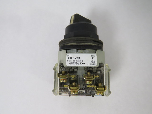 Allen-Bradley 800H-JR2A Series F Selector Switch 1NO/1NC 3-Position USED