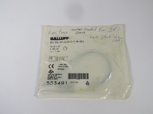 Balluff BES516-371-G-E4-C-S-49-00,2 Inductive Sensor 10-30VDC 200mA 2mm ! NWB !