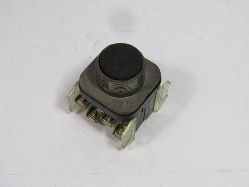 Allen-Bradley 800T-A2B Ser B Push Button 2NO 2NC Black Flush Head USED