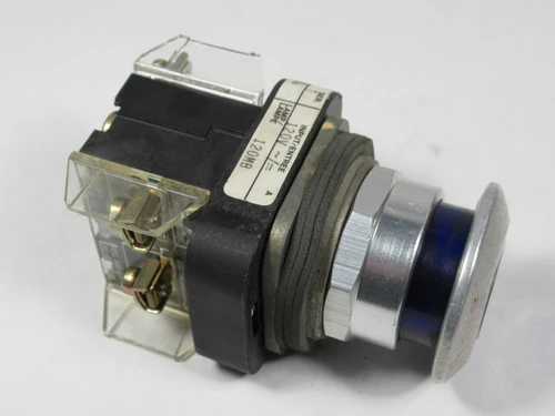 Allen-Bradley 800T-FXQ10BD4 Ser T Illuminated Push-Pull Device Blue 1NCLB USED