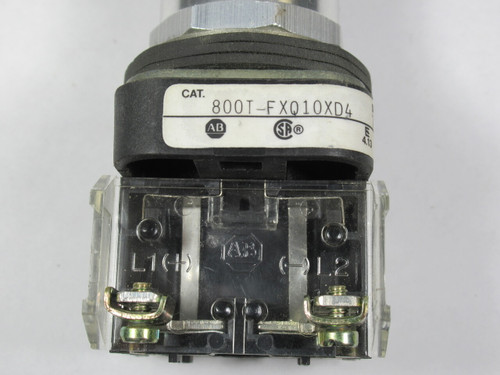 Allen-Bradley 800T-FXQ10BD4 Ser T Illuminated Push-Pull Device Blue 1NCLB USED