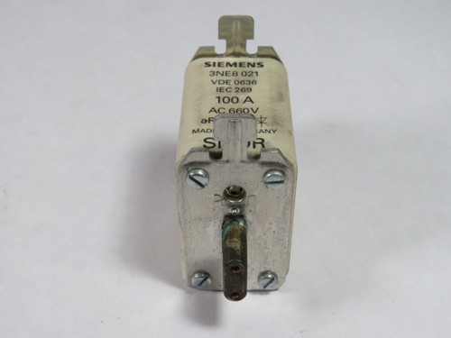Siemens 3NE8-021 Sitor Fuse Links 100A 660V 3-Pack *Dirt and Shelf Wear* USED